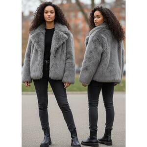 Jacket/Coat Faux Fur/Size M-Medium Women's